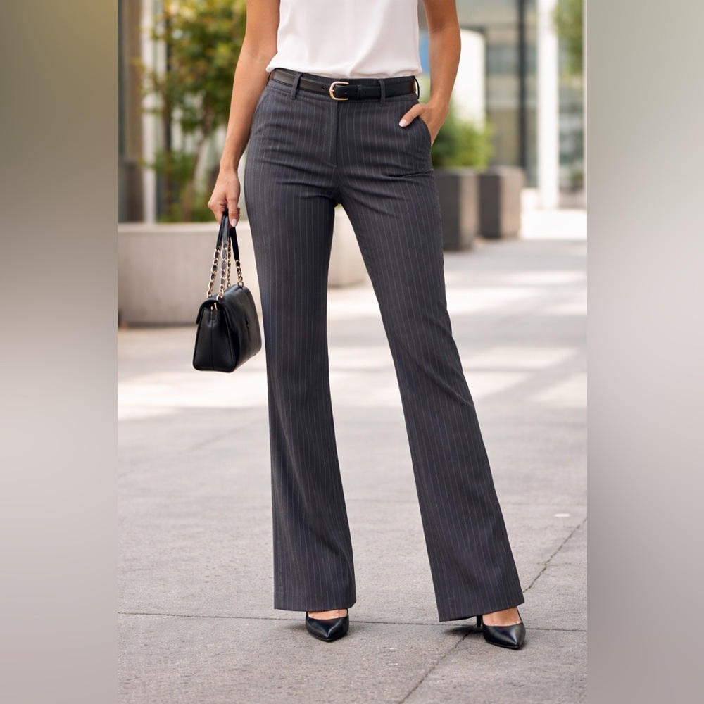 Banana Republic Sculpted Stretch Pinstripe Dress Pants – Petite 10